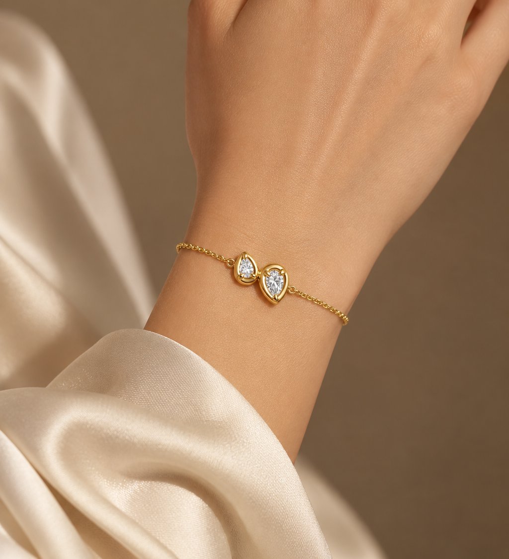 Twin Pear Diamond Bracelet