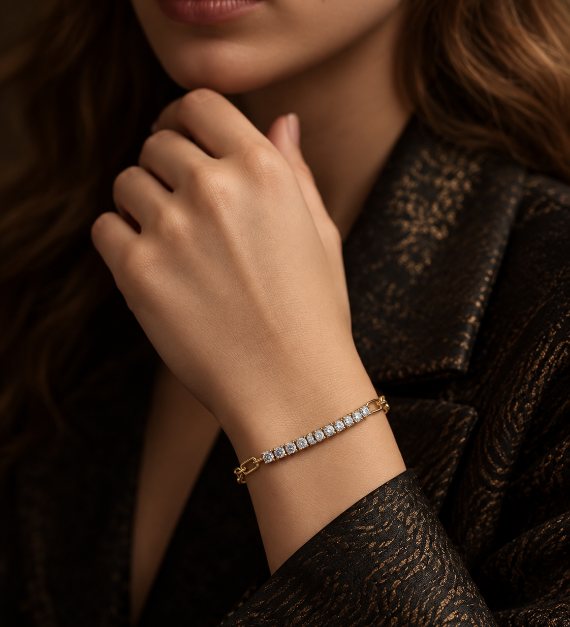 Paperclip Diamond Bracelet