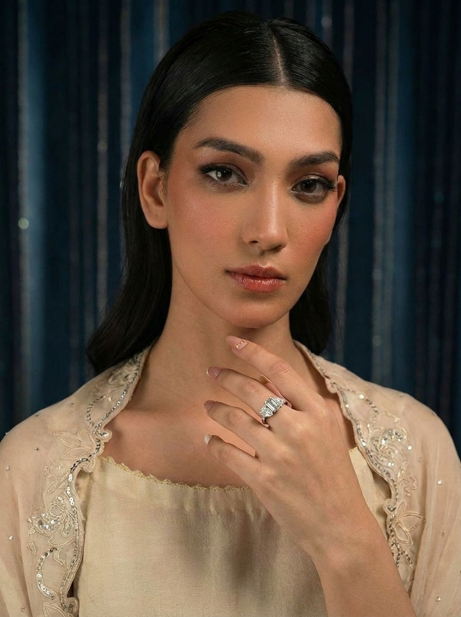 Eshq Lab Diamond Ring - 2 Carats Each - Adrisya