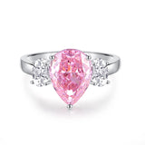 3.0ct Pink Petal Drop Ring