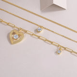 Triple Link Layer Necklace