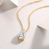 Gorgeous Pear Moissanite Neckalce