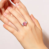 3.0ct Pink Petal Drop Ring