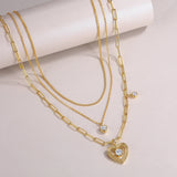 Triple Link Layer Necklace