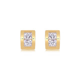 Moissanite Cube Studs