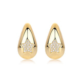 Moissanite Star Drop Studs