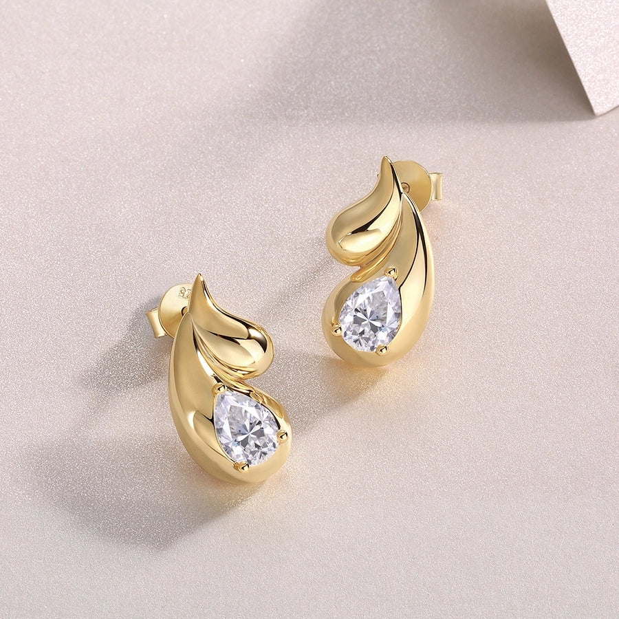 1 ct. Moissanite Droplets Studs