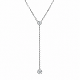 Bezel Lariat Necklace