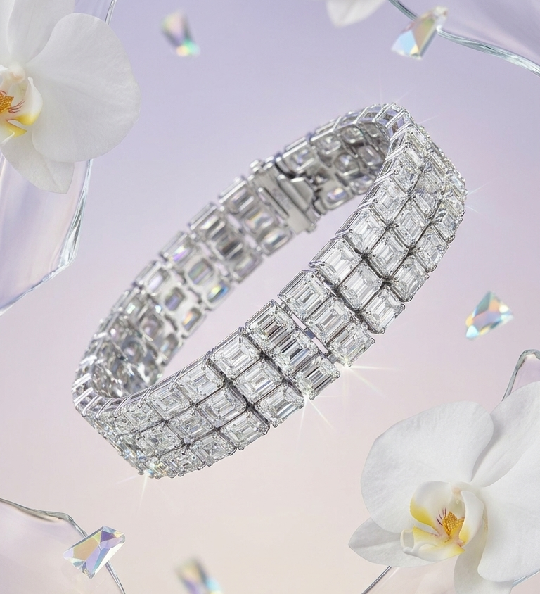 Chroma Step-Cut Tennis Bracelet