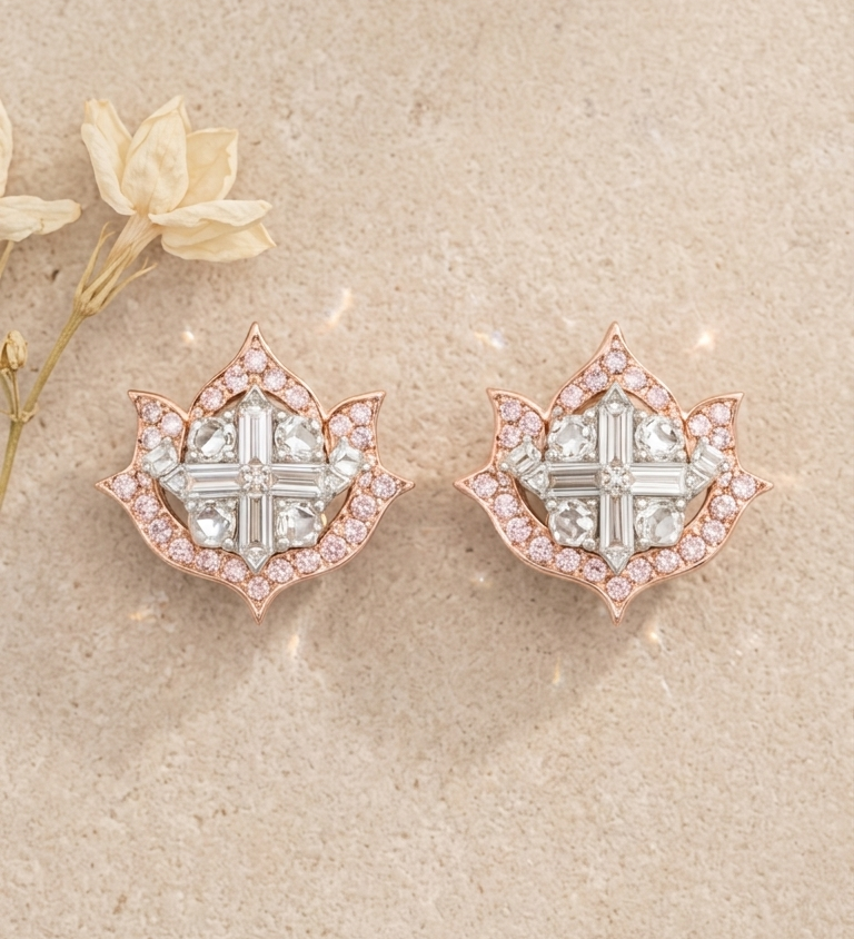 Lotus No. 04 Blush Brooch flat lay - Adrisya