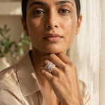 Lotus No. 04 Blush Ring worn lifestyle - Adrisya