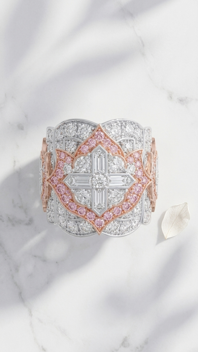 Lotus No. 04 Petal Ring flat lay on marble - Adrisya
