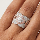 Lotus No. 04 Petal Ring on hand close-up - Adrisya