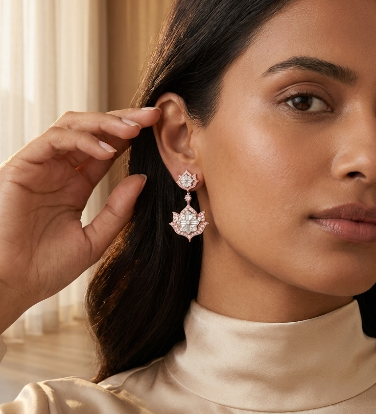 Lotus No. 04 Blush Drops on model - Adrisya