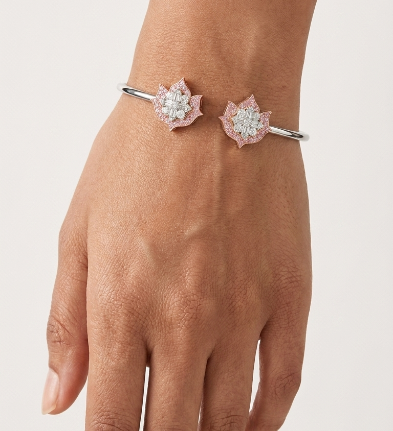 Lotus No. 04 — Pastel Pink Bangle