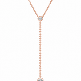 Bezel Lariat Necklace