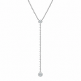 Bezel Lariat Necklace