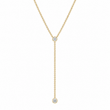 Bezel Lariat Necklace