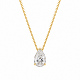Pear Solitaire Pendant