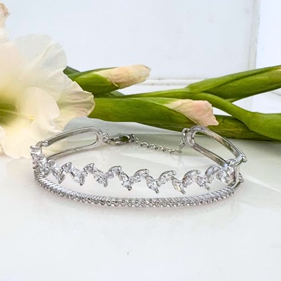 Dual Line Bracelet - Adrisya - bangles & bracelets