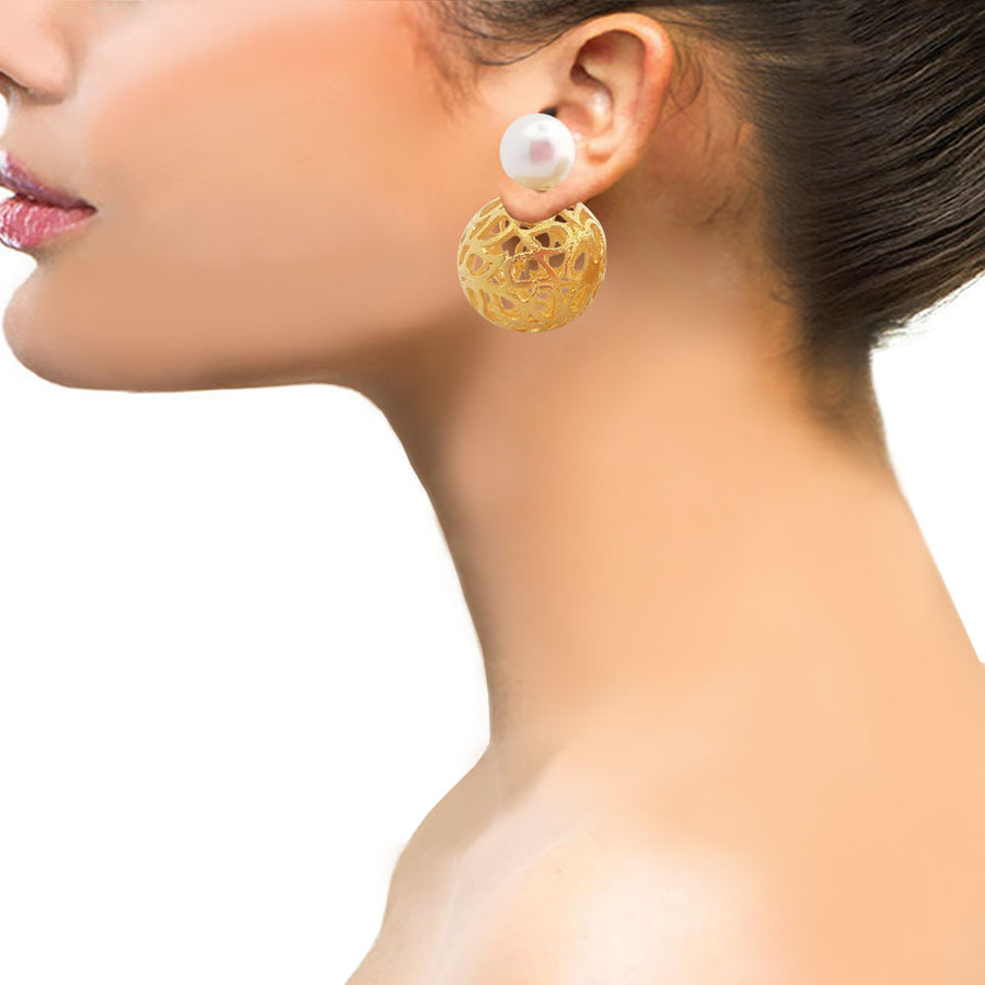 Paisley Double Sided Earring - Adrisya