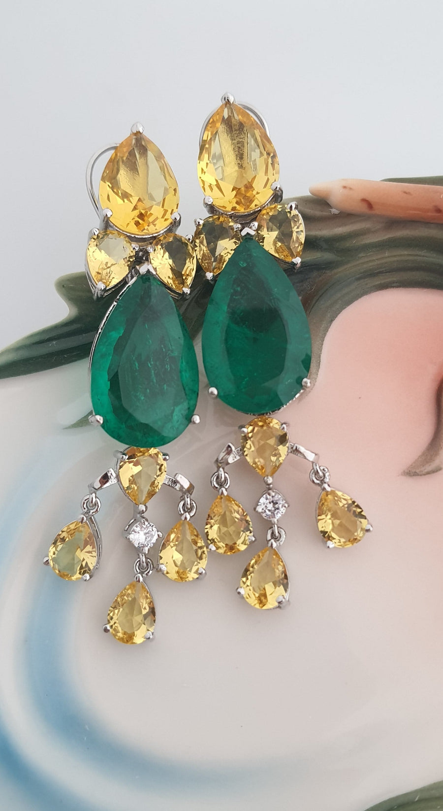 Glittering Jewel Doublets - Adrisya - Earrings
