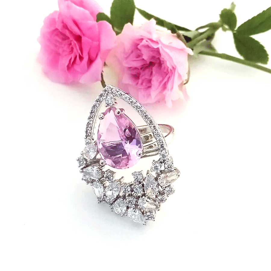 Beautiful Pink Ring - Adrisya - Finger Ring