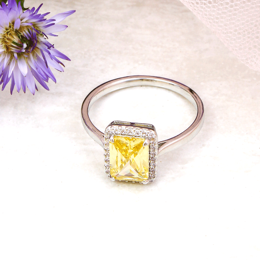 Eye Catching Yellow Ring - Adrisya -