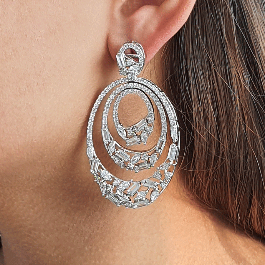 Elegant Cocktail Earrings - Adrisya - Earrings
